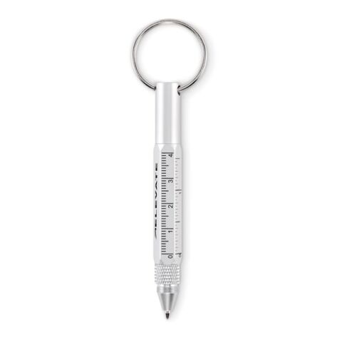 Key ring with twist action pen
