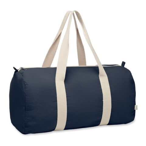 Recycled cotton sports bag navy blue | No Branding | not available | not available | not available