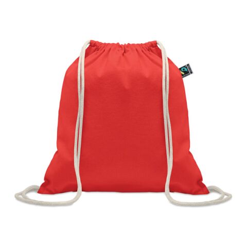 Drawstring bag Fairtrade 180gr red | No Branding | not available | not available | not available