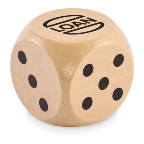 Schima wooden dice 5cm dia wood | No Branding | not available | not available