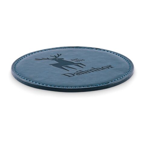 Round coaster in PU navy blue | No Branding | not available | not available | not available
