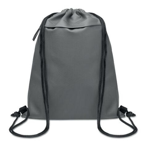Drawstring bag in 600D RPET grey | No Branding | not available | not available | not available