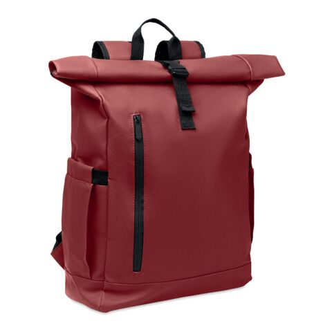 Rolltop laptop rucksack 600D Burgundy | No Branding | not available | not available | not available