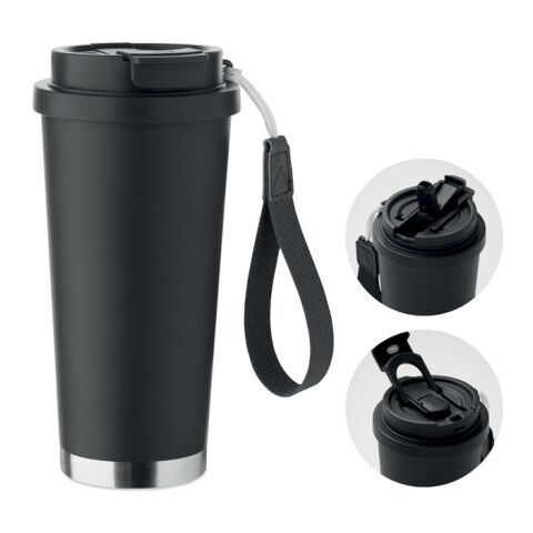 Double wall tumbler 500ml black | No Branding | not available | not available | not available