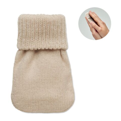 Hand warmer knitted polyester beige | No Branding | not available | not available | not available