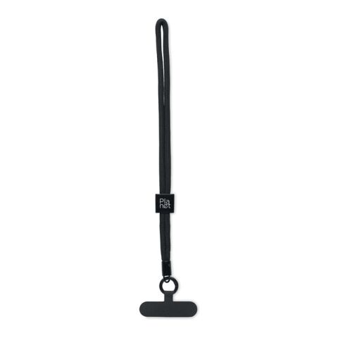 RPET phone wrist cord black | No Branding | not available | not available | not available