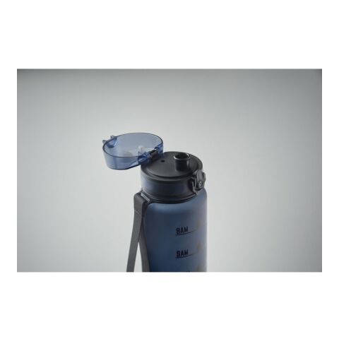 Mid Ocean Germany GmbH Promotional Sports water bottle RPET 1L – navy blue – custom branded merch with logo for bulk corporate gifts