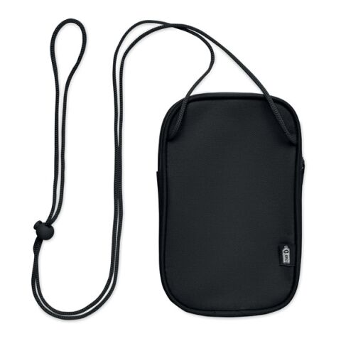 RPET cross body travel pouch black | No Branding | not available | not available | not available