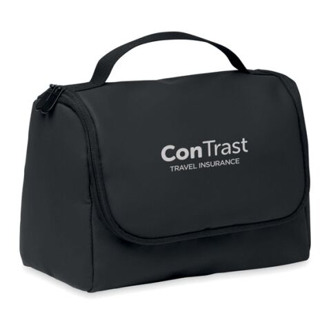 Cosmetic hanging bag in PU black | No Branding | not available | not available