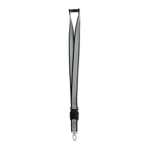 Reflective RPET lanyard black | No Branding | not available | not available | not available