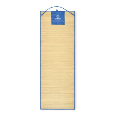 Natural straw beach mat royal blue | No Branding | not available | not available | not available