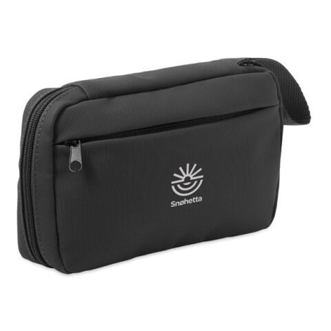 Toiletry bag 600D RPET black | No Branding | not available | not available | not available