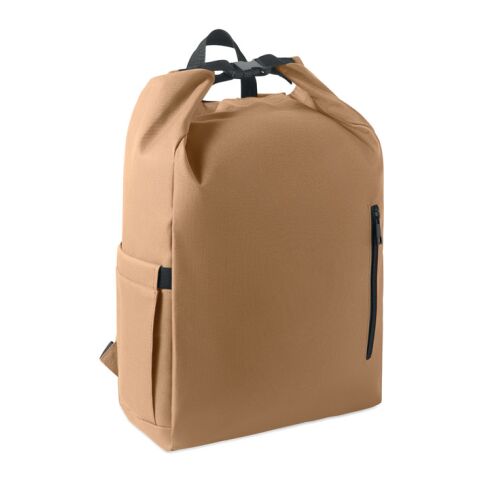 15'' roll top laptop backpack khaki | No Branding | not available | not available | not available