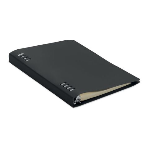 A5 refillable PU notebook black