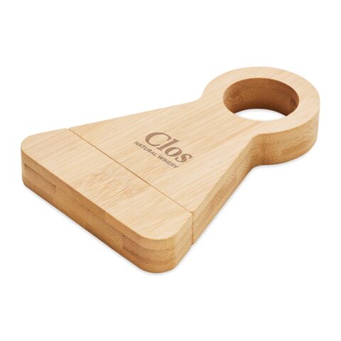 Bamboo bottle stand &amp; opener wood