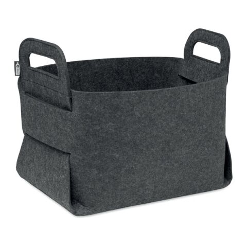 Foldable RPET felt basket grey