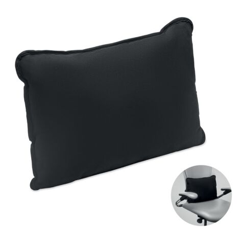 Suede fabric cushion black