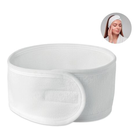 Adjustable microfibre hairband white