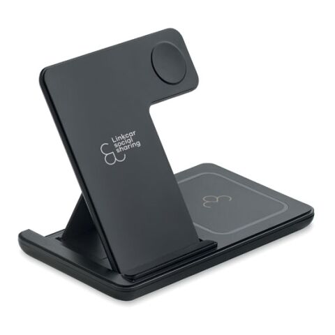 Foldable 3-in-1 charger 15W black