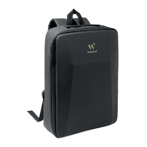15" hard shell RPET backpack black