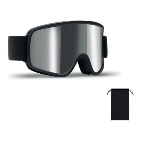 Ski goggles UV400 shiny silver