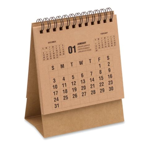 4-year desktop calendar beige
