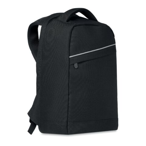 600D RPET backpack with laptop compartment black | Without Branding | not available | not available | not available