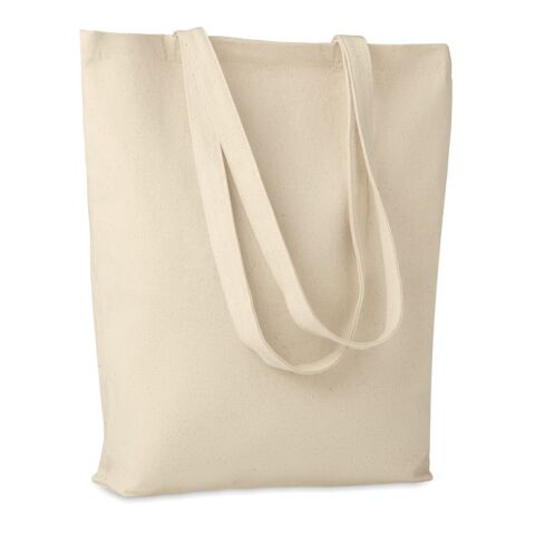 Canvas shopping bag with base gusset 270 gr/m² beige | Without Branding | not available | not available | not available