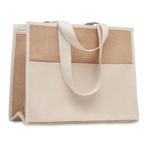 Jute and canvas cooler bag beige | Without Branding | not available | not available | not available