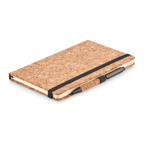 A5 cork notebook with pen black | Without Branding | not available | not available | not available