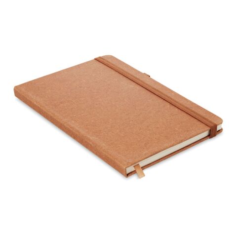 A5 recycled notebook 80 lined with pen holder brown | Without Branding | not available | not available