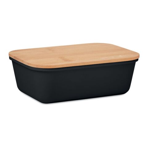 Lunch box with bamboo lid black | Without Branding | not available | not available