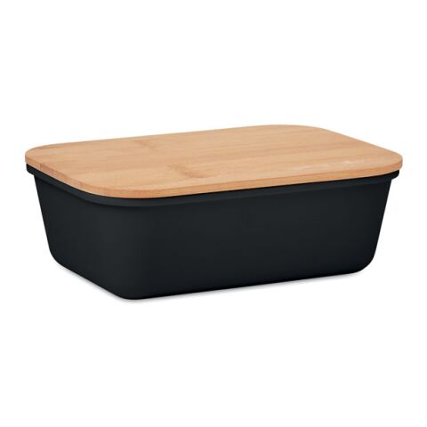 Lunch box with bamboo lid