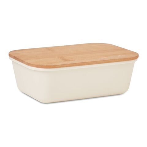 Lunch box with bamboo lid beige | No Branding | not available | not available | not available