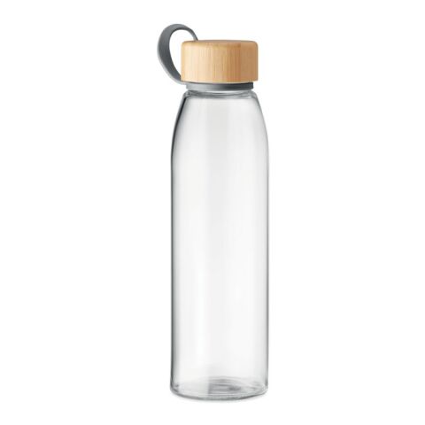 Glass bottle with bamboo lid 500ml transparent | Without Branding | not available | not available