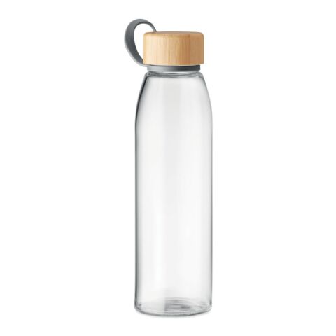 Glass bottle with bamboo lid 500ml