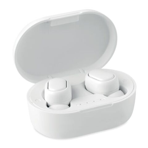 Recycled ABS TWS earbuds white | Without Branding | not available | not available