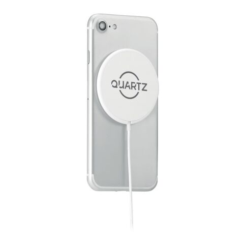 Mid Ocean Germany GmbH Promotional Magnetic wireless charger 10W – white – custom branded merch with logo for bulk corporate gifts