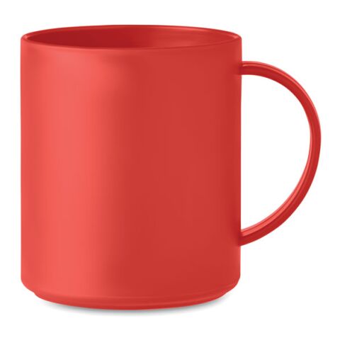 Reusable plastic mug 300 ml red | No Branding | not available | not available