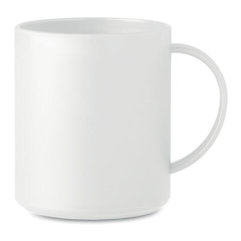 Reusable plastic mug 300 ml white | No Branding | not available | not available