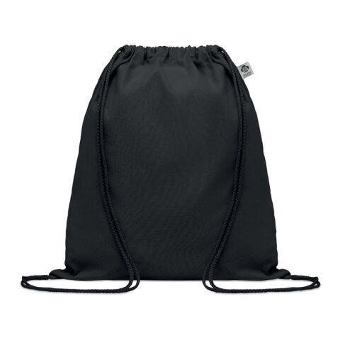 Organic cotton drawstring bag 140 gr/m² black | Without Branding | not available | not available | not available