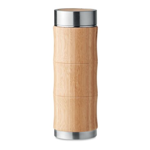 Double wall flask 350ml incl. tea infuser wood | Without Branding | not available | not available | not available