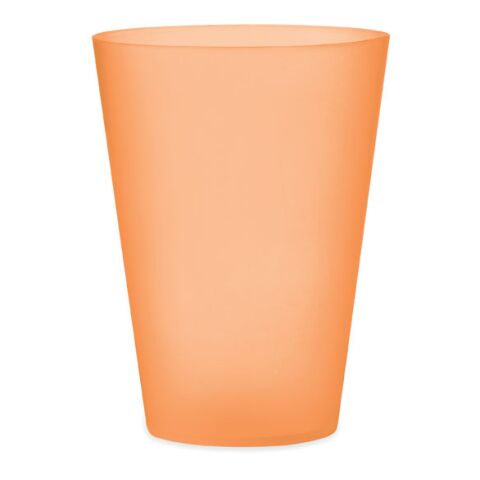 Reusable event cup 300ml transparent/orange | No Branding | not available | not available