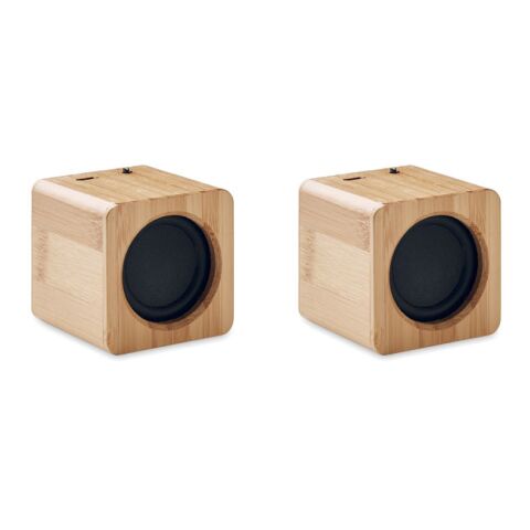 Set of Bamboo wireless speaker wood | Without Branding | not available | not available | not available