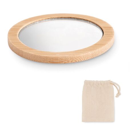 Bamboo make-up mirror