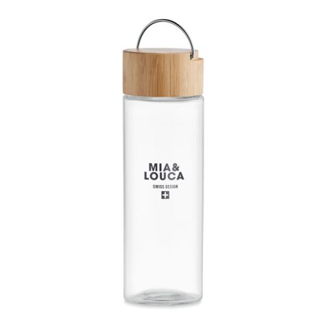 Glass bottle 500ml, bamboo lid transparent | No Branding | not available | not available | not available