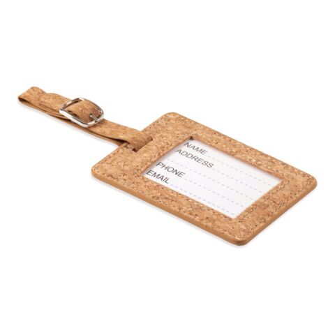 Cork luggage tag and strap