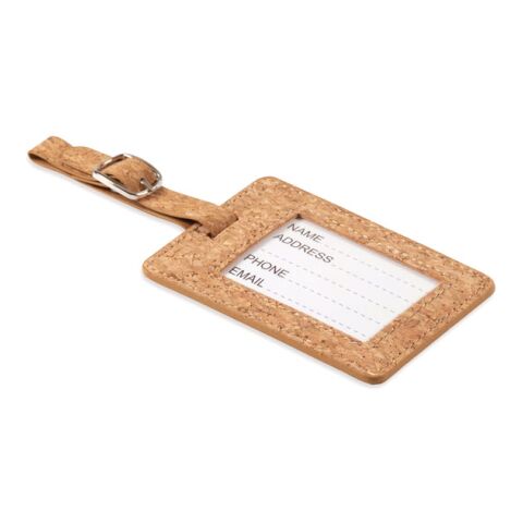 Cork luggage tag and strap