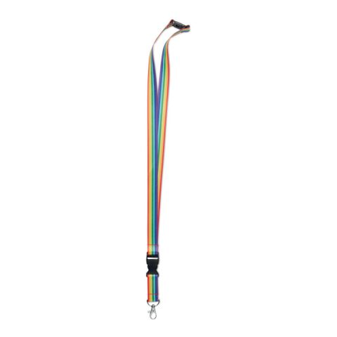 Rainbow RPET lanyard multicolour | Without Branding | not available | not available | not available