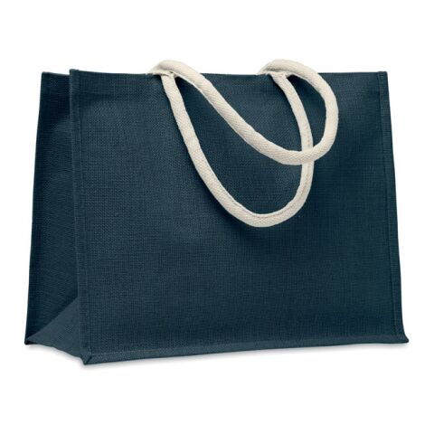 Jute bag with cotton handle blue | Without Branding | not available | not available | not available